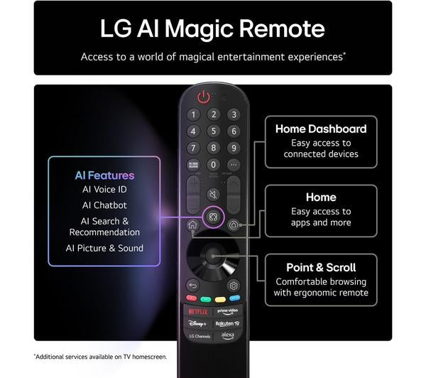 LG G5 77" OLED evo AI 4K HDR Smart TV 2025 (Wall Mount Version) - OLED77G54LW