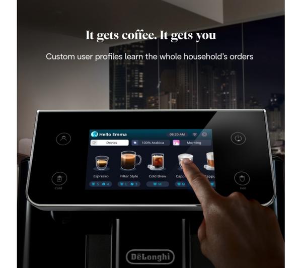 DELONGHI Prima Donna Aromatic ECAM630.75.TSM Smart Bean to Cup Coffee Machine - Silver