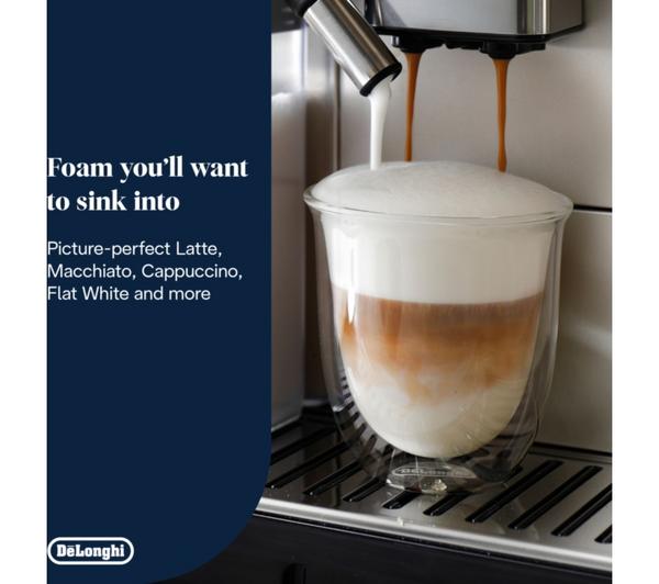 DELONGHI Prima Donna Aromatic ECAM630.75.TSM Smart Bean to Cup Coffee Machine - Silver
