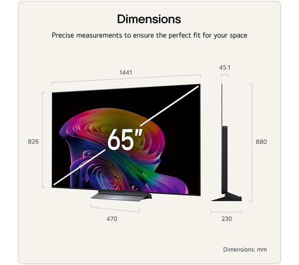 LG C6 65" OLED AI 4K HDR Smart TV 2026 - OLED65C64LA