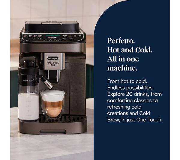 DELONGHI Magnifica Duo ECAM330.80.TXB Bean to Cup Coffee Machine - Titanium