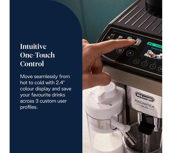 DELONGHI Magnifica Duo ECAM330.80.TXB Bean to Cup Coffee Machine - Titanium