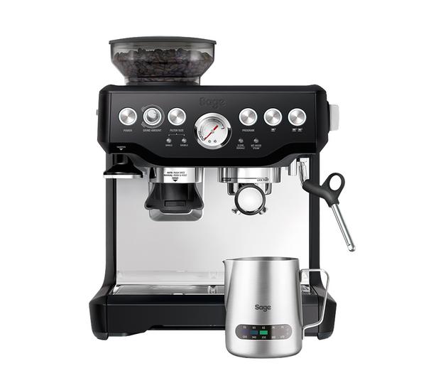 SAGE the Barista Express SES875 Bean to Cup Coffee Machine with Milk Jug - Black Truffle