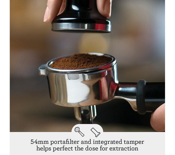 SAGE the Barista Express SES875 Bean to Cup Coffee Machine with Milk Jug - Black Truffle