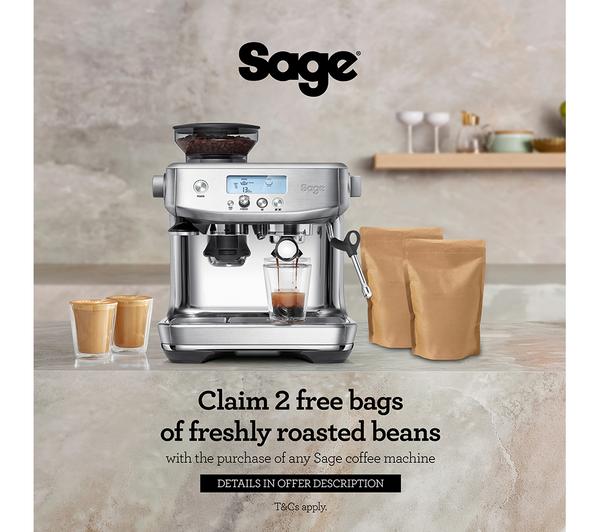 SAGE (SAE) the Barista Pro SES878 Espresso Coffee Machine - Stainless Steel