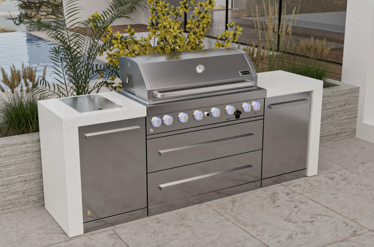 Mont Alpi 6-burner Deluxe Island MAi805-D - 94"